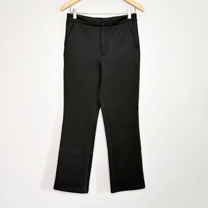 Good American Scuba Cropped Trousers Pants Size 4 27 Black Straight Compression